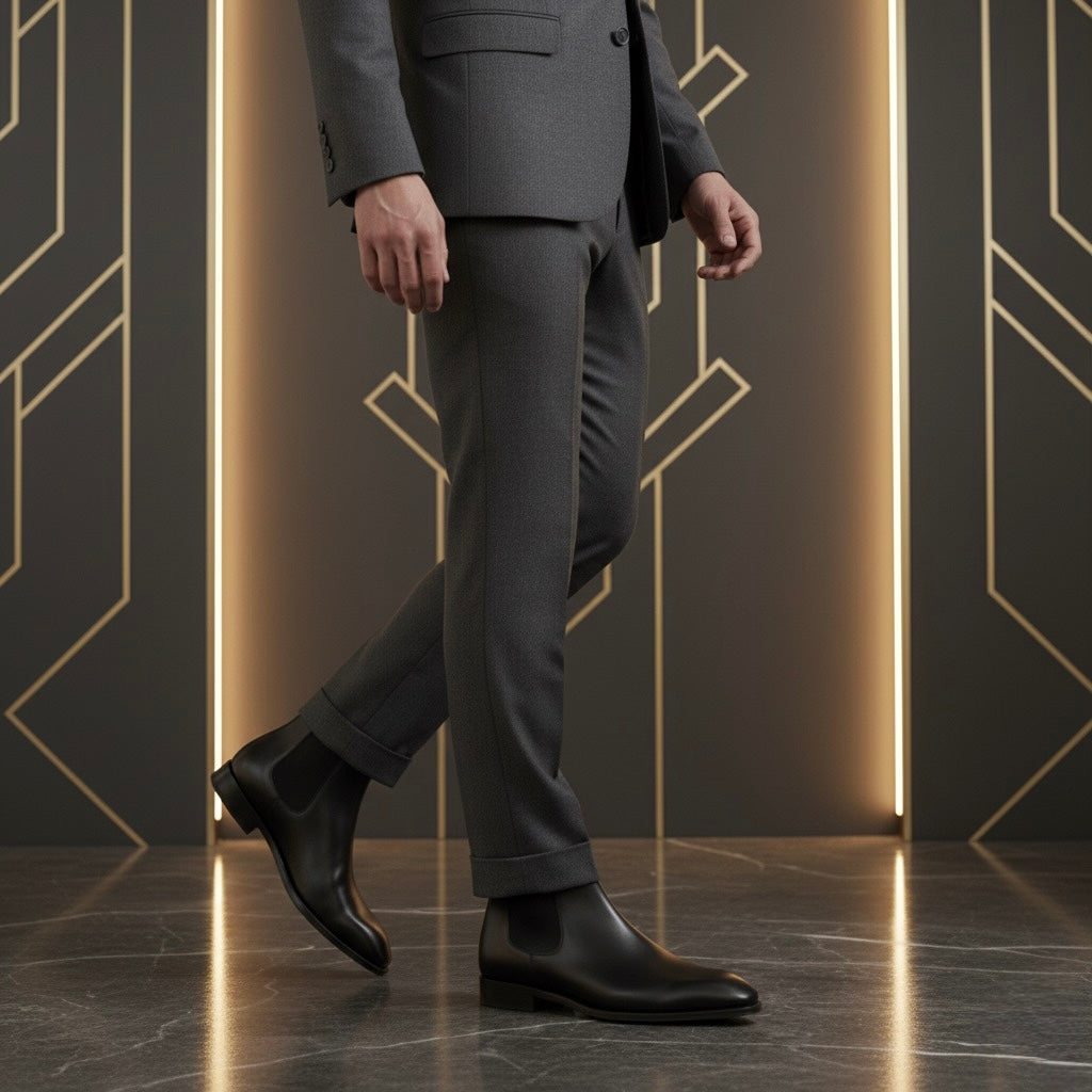 ارفع مستوى أناقتك: (Chelsea BOOTS 100% Original ) كلاسيكي بلمسة عصرية - الراحة والفخامة في آن واحد.